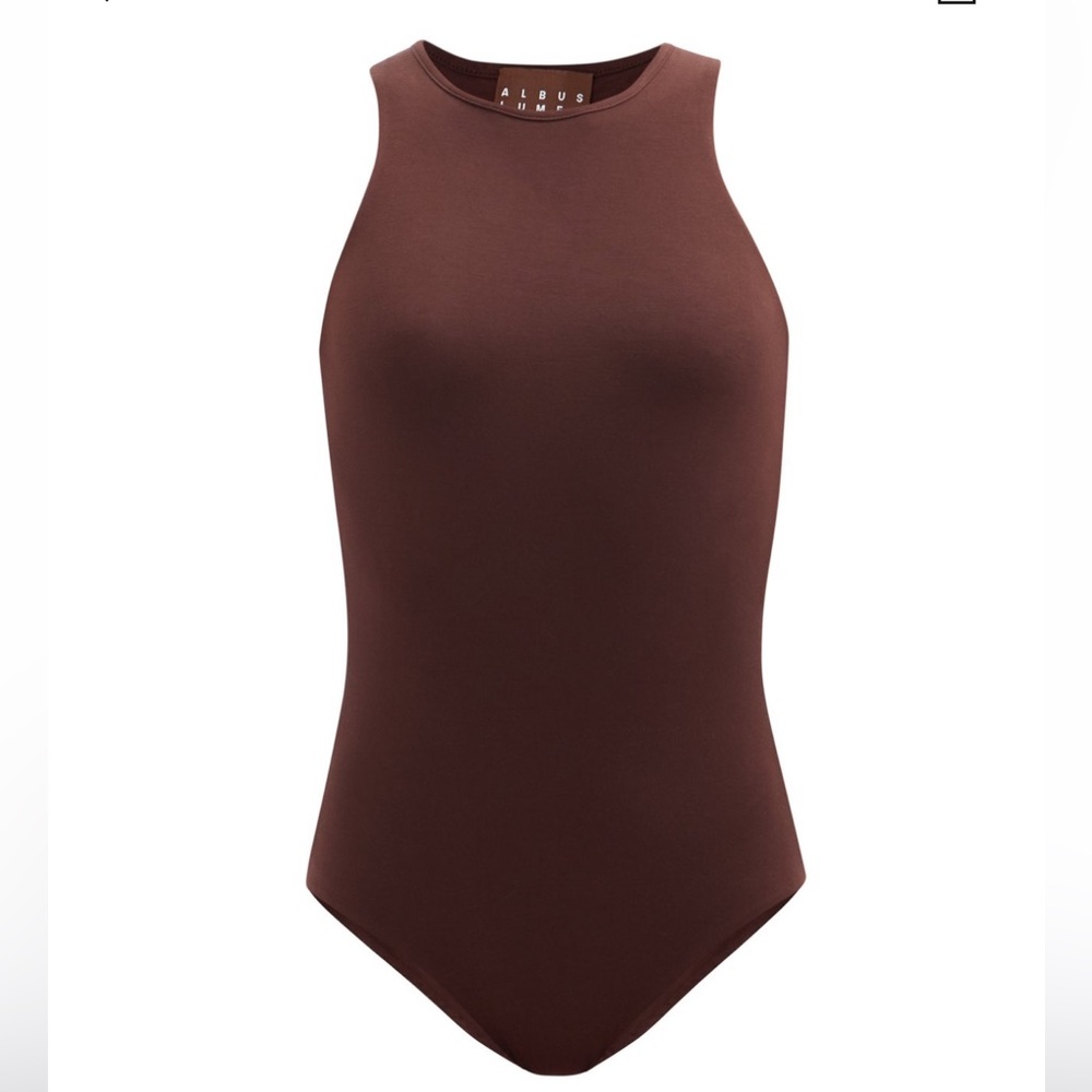 Albus Lumen cutout-back stretch jersey bodysuit BNWT US 8/ UK 12